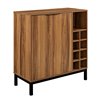 Walker Edison Modern Wine Storage Cabinet - 34-in - Teak Wood