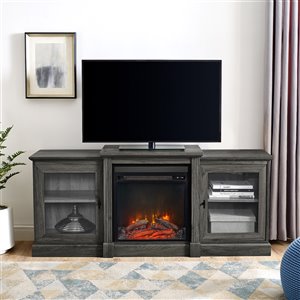 Walker Edison Mid-Century Fireplace TV Stand - 60-in x 26 ...