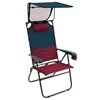 RIO Gear Hi-Boy Aluminum Canopy Chair-Char/Oxblood