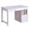 Home Office Deluxe White Wood Storage Computer Desk