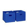 RiverRidge Home Folding Storage Bins - Fabric - 10.5-in x 10-in x 10.5-in - Blue - 2-Pack