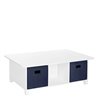 RiverRidge Home Kids 6-Cubby Storage Activity Table - 28-in x 40.13-in x 14.38-in - White/2 Navy Bins