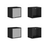 Manhattan Comfort Smart Floating Cabinet and Display Shelf - 13.77-in - Black/Grey - 4-Piece