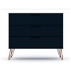 Manhattan Comfort Rockefeller Dresser - 35.24-in x 28.86-in - Midnight Blue