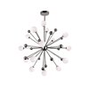 CWI Lighting Element Chandelier - 17-Light - 39-in x 39-in - Polished Nickel/White