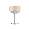 CWI Lighting Dash Table Lamp - 3-Light - 24.5-in - Chrome/Off-White