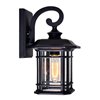 CWI Lighting Blackburn Outdoor Wall Lantern Sconce - 1 Light - Black Finish - 8-in x 7-in x 13-in