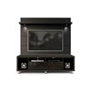 Manhattan Comfort Cabrini TV Stand and Floating Wall TV Panel 1.8 with LED Lights - 71-in x 73-in - Black