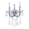 CWI Lighting Maria Theresa Wall Sconce - 2-Light - 10-in - Chrome