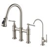 Kraus Allyn Kitchen Faucet and Filter Faucet in Spot Free Stainless Steel