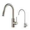 KRAUS Oletto Kitchen Faucet and Filter Faucet in Spot Free Stainless Steel