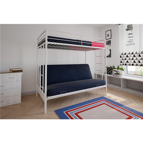 Dhp Bunk Bed Over Futon Twin, Twin Over Futon Bunk Bed With Mattress Included