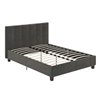 DHP Rose Upholstered Bed - Full - 39.5-in x 58.5-in x 80.5-in - Gray Velvet