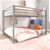 DHP Miles Bunk Bed - Full - 56.5-in x 77.5-in x 54-in - Silver
