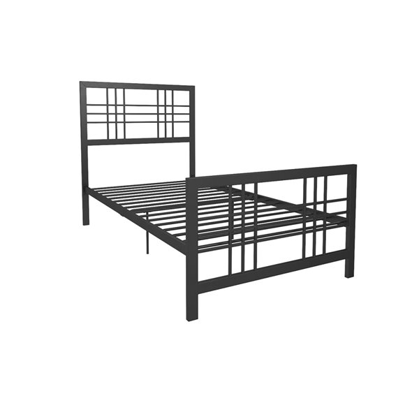 Dhp Burbank Metal Bed Twin 46 In X, Black Metal Twin Bed Frame Canada