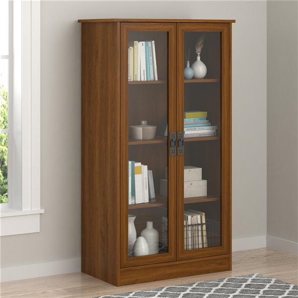 Ameriwood Quinton Point Bookcase With, Bookcase With Glass Doors Canada