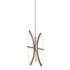 Artcraft Lighting Arco AC11481 1-Light Pendant - 12-in x 20-in - Faux Wood/Brushed Nickel