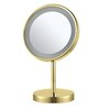 Nameeks Glimmer Free Standing Makeup Mirrors In Gold - 4-in x 8-in x 8-in