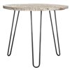 Safavieh Mindy Wood Top Dining Table - Grey and White Wash - 35.4-in L x 39.4-in W - Sits 3