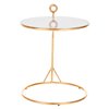 Safavieh Emirah Round C Table with Grey Enable Top and Gold Finished Base