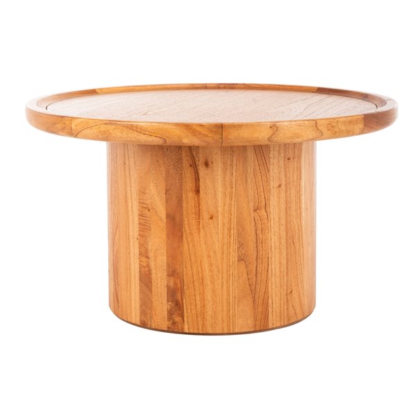Safavieh Devin Round Wood Pedestal, Round Wood Tables Canada