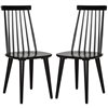 Safavieh Burris 17-in H Spindle Side Chair  - Lacquer Coating Seat and Black Finish (Set Of 2)