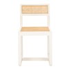Safavieh Bernice Cane Dining Chair  - White Seat and White Finish