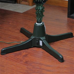Northlight 360-Degree Rotating Christmas Tree Stand for Artificial Trees - 19-in - Green | Lowe ...