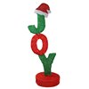 Northlight Rotating Lighted Joy Sign Outdoor Decor - 43.5-in - Red and Green