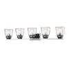 Z-Lite Jackson 5 Light Vanity and Clear Glass - Matte Black and Chrome
