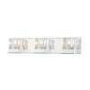 Z-Lite Fallon 3 Light Vanity and Clear Glass in Chrome Finish