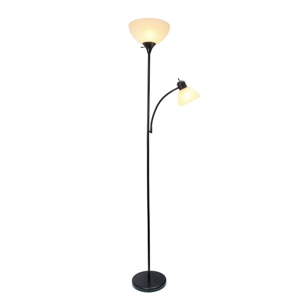Simple Designs Floor Lamp With Reading, Floor Lamp With Reading Light Canada