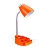 LimeLights Gooseneck Organizer Desk Lamp - Orange - 18.5-in