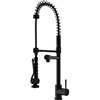 VIGO Pull-Down Kitchen Faucet with Deck Plate in Matte Black