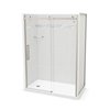 MAAX Utile 60-in x 32-in x 84-in Origin Arctik and Brushed Nickel Alcove Shower Kit with Left Drain - 5-Piece