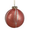 Northlight Marbled Glass Christmas Ball Ornament - 4-in - Mahogany Red