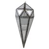 Northlight Mirrored Geometric Framed Drop Christmas Ornament - 10.5-in - Silver and Clear