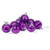 Northlight Shining Contemporary Christmas Ball Ornaments - 1.5-in - Purple - 9 Piece