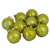 Northlight Mirrored Glass Disco Ball Christmas Ornaments 2.5-in - Gold - 9 Piece