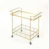 Best Selling Home Decor Selby Outdoor Industrial Iron and Glass Bar Cart, Gold