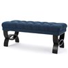 Best Selling Home Decor Scarlett Dark Blue Fabric Rectangle Ottoman Bench