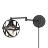 Globe Electric Tatum 1-Light Plug-In or Hardwire Swing Arm Wall Sconce - Dark Bronze