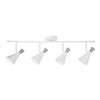 Globe Electric Aurora 4-Light Track Lighting - Matte White with Brushed Steel