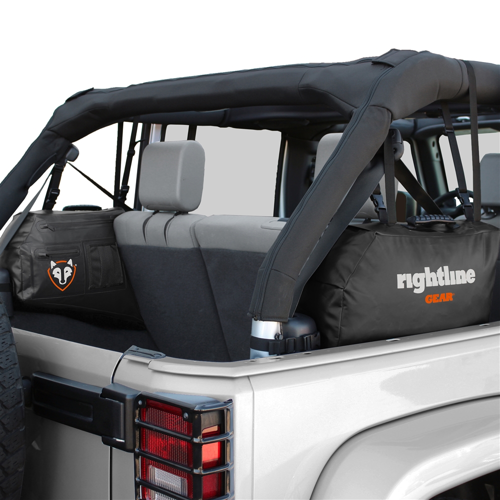 Image of Rightline Gear Side Black Storage Bags for Wrangler Jeep JK - 20-in x 6-in x 10-in