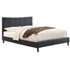 WHI Modern King Platform Bed - 78-in - Grey Polyester Fabric