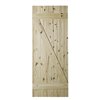Colonial Elegance Z-Frame Unfinished Wood Barn Door - 33-in x 84-in - Natural Pine