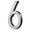 PRO-DF Contemporary House Number - Number 6 - 5-in - Satin Nickel