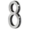 PRO-DF Contemporary House Number - Number 8 - 5-in - Satin Nickel