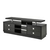 Brassex 66-in TV Stand with 4 Drawers and 2 Open Storage Shelves - Black