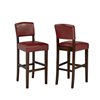 Brassex Contemporary Counter Stool in Red - 24-in Set of 2